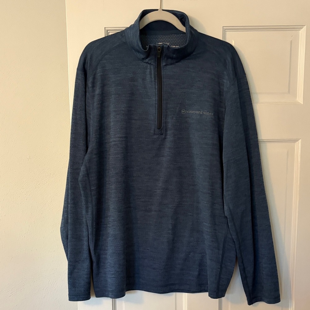 Vineyard Vines Navy Half-Zip Sweater